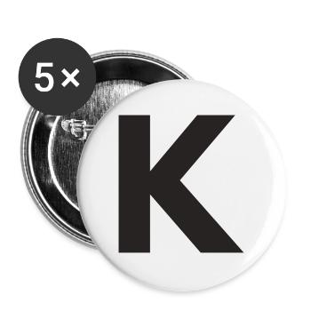 K - Buttons large 2.2''/56 mm (5-pack) - white - Front