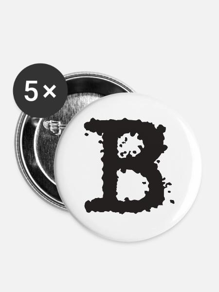 B - Buttons groß 56 mm (5er Pack) - Weiß