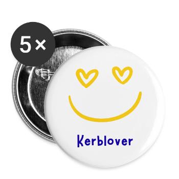 Kerblover - Buttons groß 56 mm (5er Pack) - Weiß - Vorne