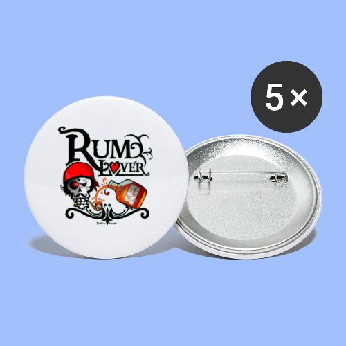 Rum lover - Lot de 5 grands badges (56 mm)