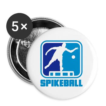 Farben änderbar | Roundnet Spike Ball Spikeball - Buttons groß 56 mm (5er Pack) - Weiß - Vorne
