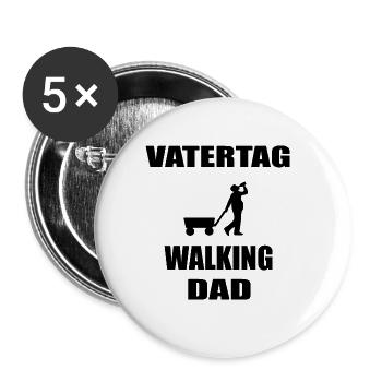 Vatertag - Buttons groß 56 mm (5er Pack) - Weiß - Vorne