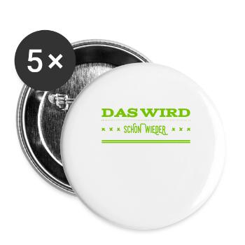 alles wird gut - Buttons groß 56 mm (5er Pack) - Weiß - Vorne
