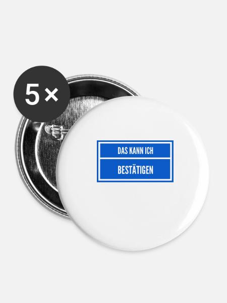 da bin ich mir unsicher - Buttons groß 56 mm (5er Pack) - Weiß