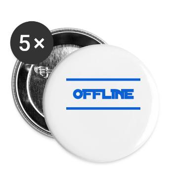 ich mag es offline - Buttons groß 56 mm (5er Pack) - Weiß - Vorne