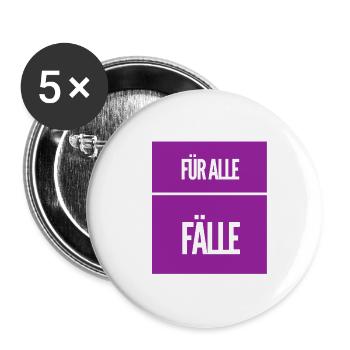 Vorsicht ist besser als Nachsicht - Buttons groß 56 mm (5er Pack) - Weiß - Vorne