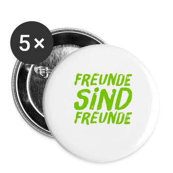 Freunde sind toll - Buttons groß 56 mm (5er Pack) - Weiß - Vorne