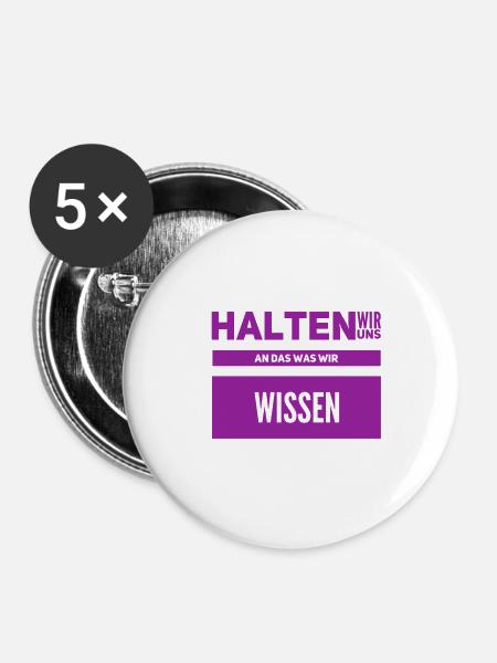 spekulieren wir nicht - Buttons groß 56 mm (5er Pack) - Weiß