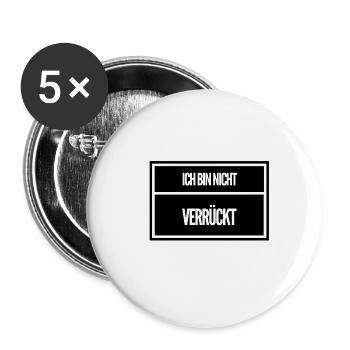 so sieht normal aus - Buttons groß 56 mm (5er Pack) - Weiß - Vorne