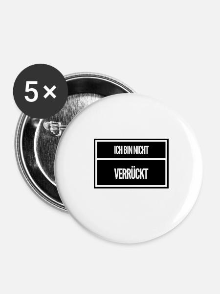 so sieht normal aus - Buttons groß 56 mm (5er Pack) - Weiß