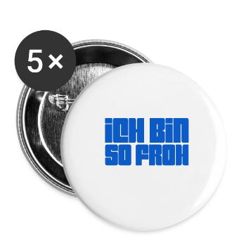 fröhlich - Buttons groß 56 mm (5er Pack) - Weiß - Vorne