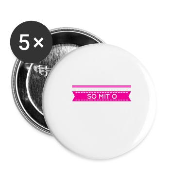 so mit o - Buttons groß 56 mm (5er Pack) - Weiß - Vorne
