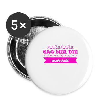 Ehrlichkeit geht immer - Buttons groß 56 mm (5er Pack) - Weiß - Vorne