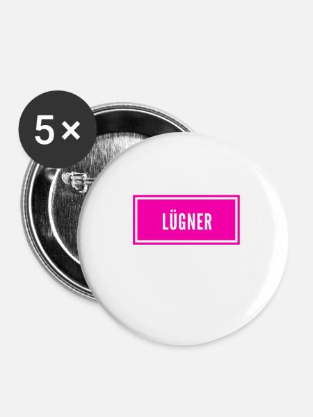 so sieht ein Lügner aus - Buttons groß 56 mm (5er Pack) - Weiß
