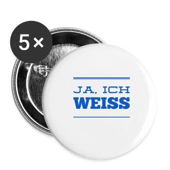 das ist mir schon klar - Buttons groß 56 mm (5er Pack) - Weiß - Vorne