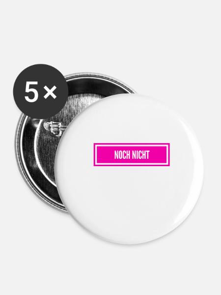 vielleicht später - Buttons groß 56 mm (5er Pack) - Weiß