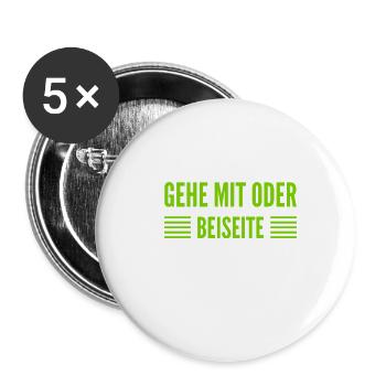 für oder gegen mich - Buttons groß 56 mm (5er Pack) - Weiß - Vorne