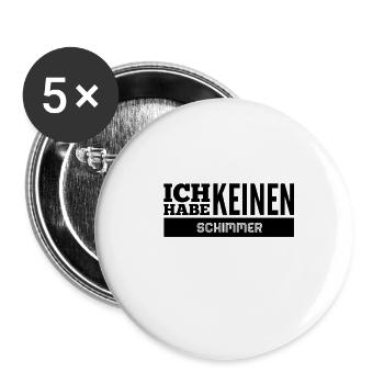 ich bin planlos - Buttons groß 56 mm (5er Pack) - Weiß - Vorne