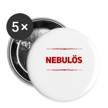ich bin nebulös - Buttons groß 56 mm (5er Pack) - Weiß - Vorne