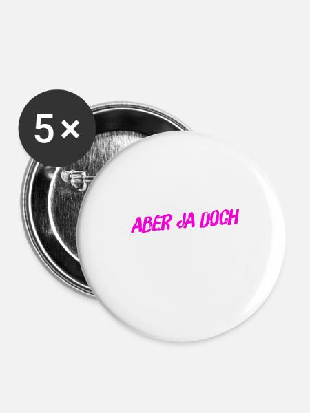 ich stimme zu - Buttons groß 56 mm (5er Pack) - Weiß