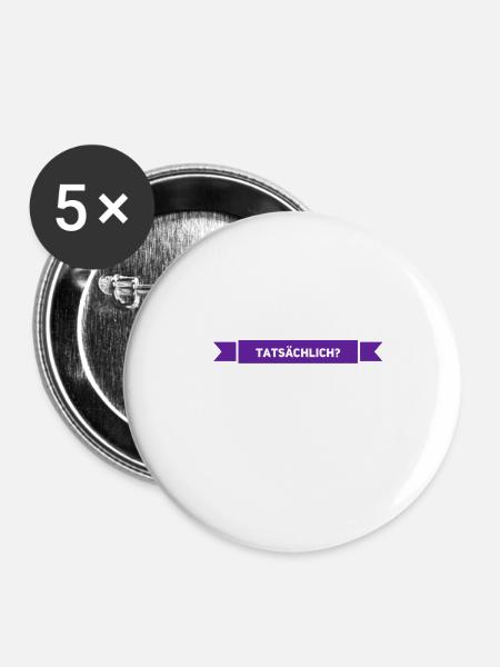 wirklich? - Buttons groß 56 mm (5er Pack) - Weiß