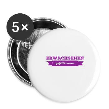 Erwachsene mögen das - Buttons groß 56 mm (5er Pack) - Weiß - Vorne