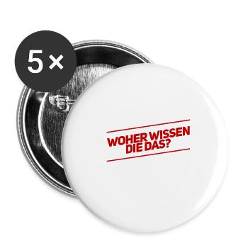 das sollten die nicht wissen - Buttons groß 56 mm (5er Pack) - Weiß - Vorne