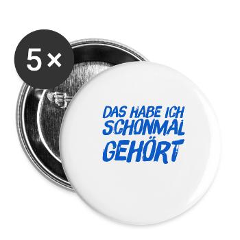 das kenn ich bereits - Buttons groß 56 mm (5er Pack) - Weiß - Vorne