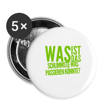 es wird gut werden - Buttons groß 56 mm (5er Pack) - Weiß - Vorne