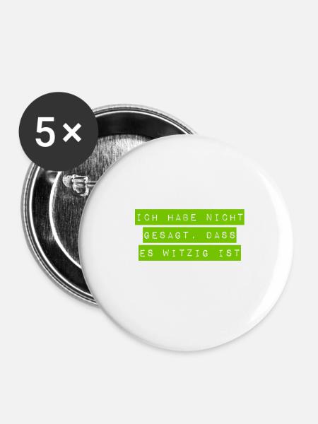 nicht komsich - Buttons groß 56 mm (5er Pack) - Weiß