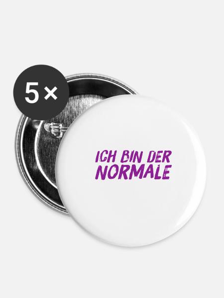 einfach normal - Buttons groß 56 mm (5er Pack) - Weiß