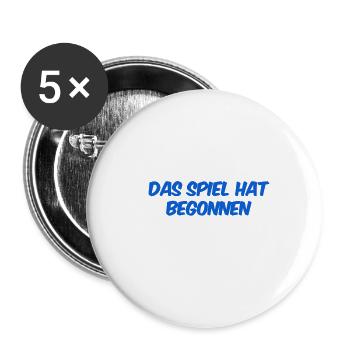 es hat begonnen - Buttons groß 56 mm (5er Pack) - Weiß - Vorne