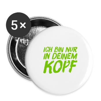 ich habe dich manipuliert - Buttons groß 56 mm (5er Pack) - Weiß - Vorne
