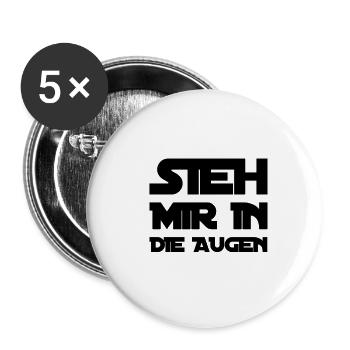 ich mag deine Augen - Buttons groß 56 mm (5er Pack) - Weiß - Vorne