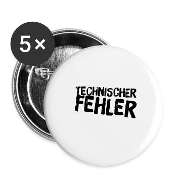 technischer Fehler - Buttons groß 56 mm (5er Pack) - Weiß - Vorne
