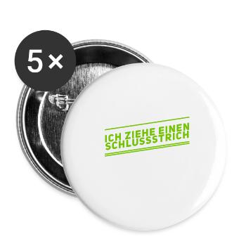 einen Schlussstrich ziehen - Buttons groß 56 mm (5er Pack) - Weiß - Vorne