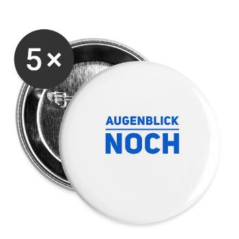 einen Augenblick bitte - Buttons groß 56 mm (5er Pack) - Weiß - Vorne