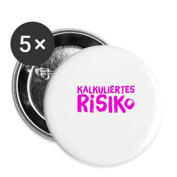 kalkuliertes Risiko ist großartig - Buttons groß 56 mm (5er Pack) - Weiß - Vorne