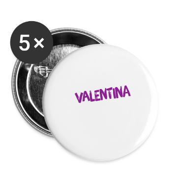 so sieht eine Valentina aus - Buttons groß 56 mm (5er Pack) - Weiß - Vorne