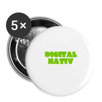 ich mag es digital - Buttons groß 56 mm (5er Pack) - Weiß - Vorne