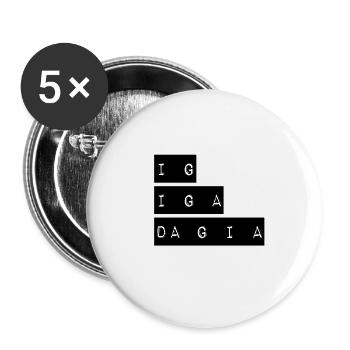 dann muss ich auch los - Buttons groß 56 mm (5er Pack) - Weiß - Vorne