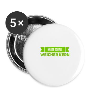 innen weich - Buttons groß 56 mm (5er Pack) - Weiß - Vorne