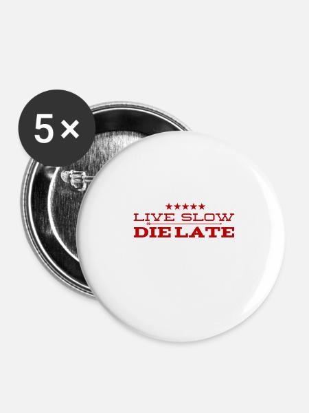 keinen Stress - Buttons groß 56 mm (5er Pack) - Weiß