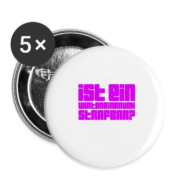 plötzlich Winter - Buttons groß 56 mm (5er Pack) - Weiß - Vorne