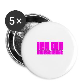 Investing is awesome - Buttons large 2.2''/56 mm (5-pack) - white - Front