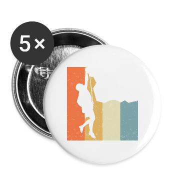 I can't I climbed - Buttons large 2.2''/56 mm (5-pack) - white - Front