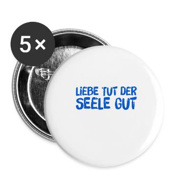 Love heals - Buttons large 2.2''/56 mm (5-pack) - white - Front