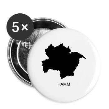 Hamm - Buttons groß 56 mm (5er Pack) - Weiß - Vorne