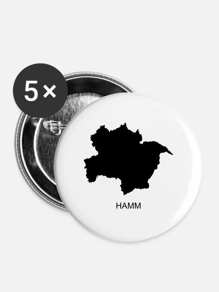 Hamm - Buttons groß 56 mm (5er Pack) - Weiß