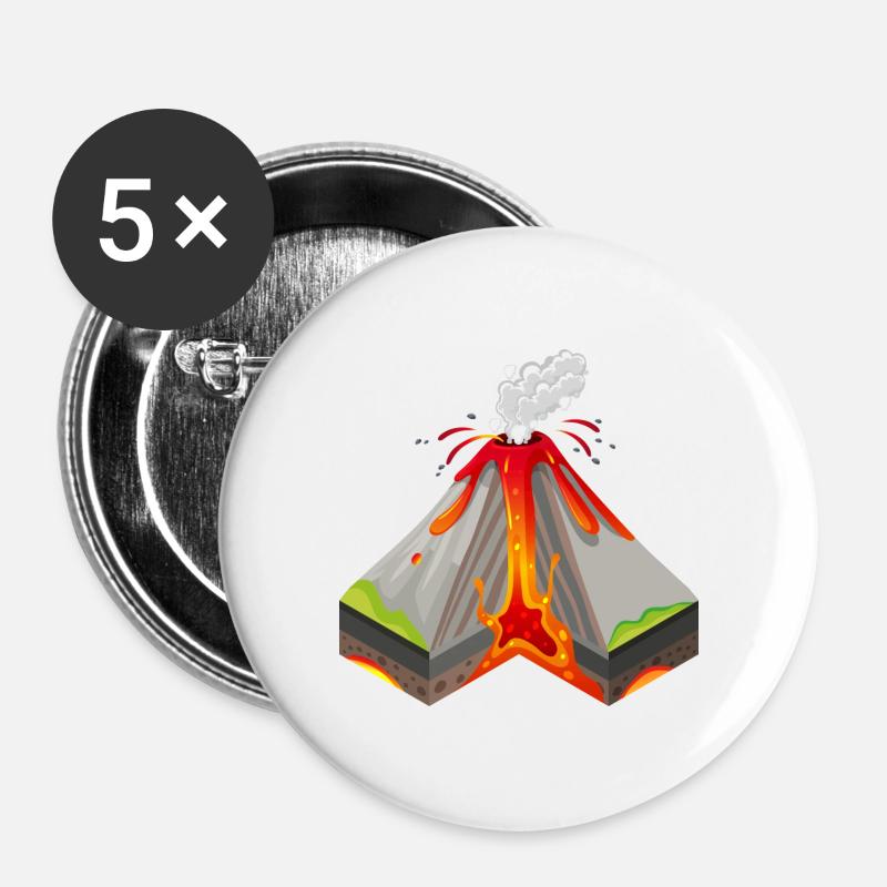 volcano - Buttons large 2.2''/56 mm (5-pack) - white